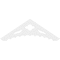 Ekena Millwork Pitch Wellington Architectural Grade PVC Gable Pediment, 72"W x 24"H x 1"P (8/12) GPP072X024X100WEL - alternate 2
